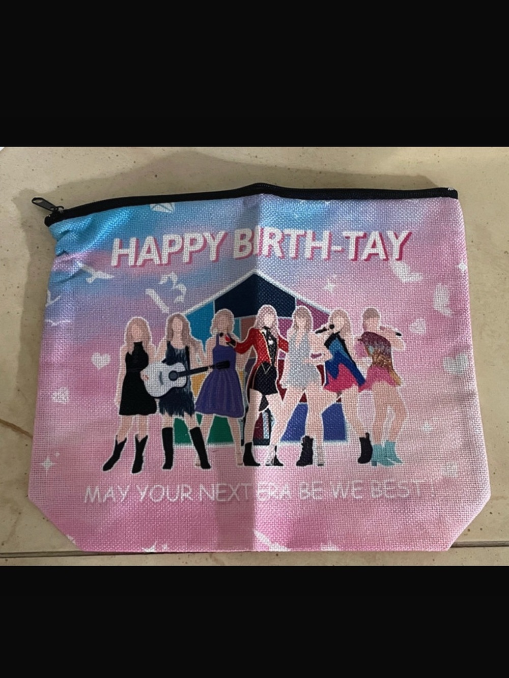 Swiftie Birthday Cosmetic Bag NWOT